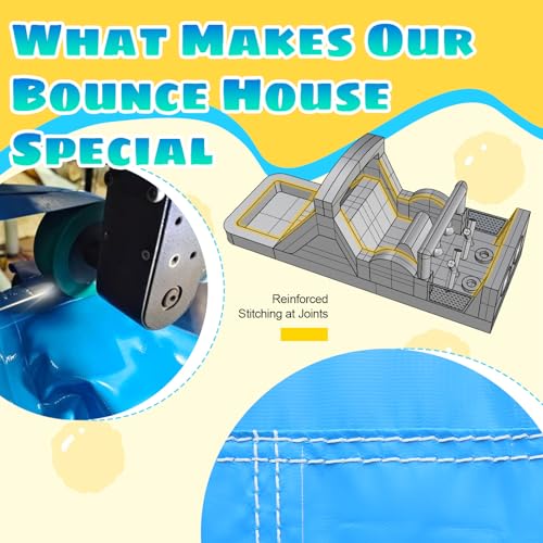 Commercial Bounce House for Big Kids 8-12(950W Blower)(100% PVC),22FT(L) Inflatable Obstacle Course with Water Slides&Ball Pit,Tunnels,Climbing,Obstacles Great for Party and Events 22x8x8.2FT - Image 5