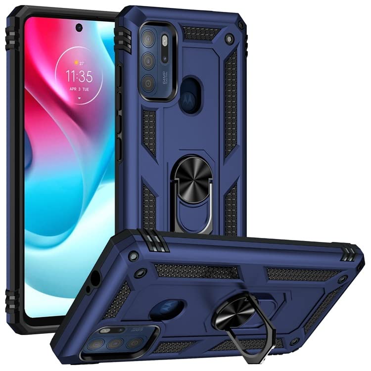 KrKis Polycarbonate Back Cover For Motorola G60 Shock Proof,Moto G60 Back Cover,Motorola Moto G60 Back Case,Motorola G40 Fusion (Blue) (B09YD47GJV) Amazon Price History, Amazon Price Tracker