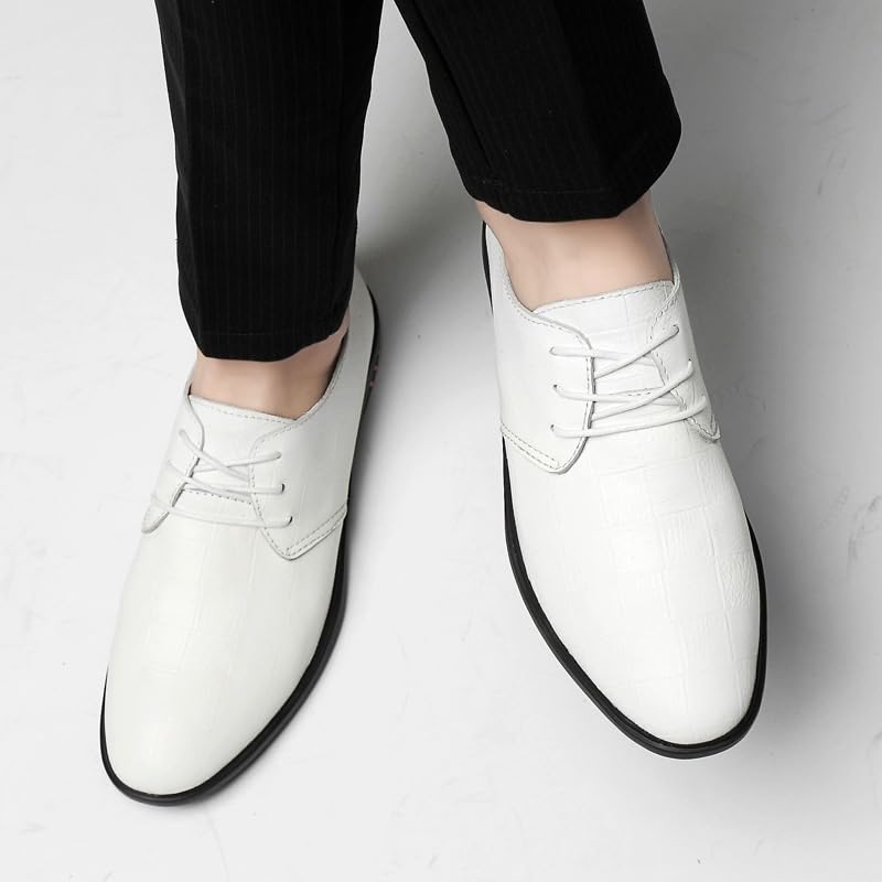 Dress Formal Shoes for Men's Lace-up Prom Waterproof Leather Anti-Slip Outdoor Plain Toe2