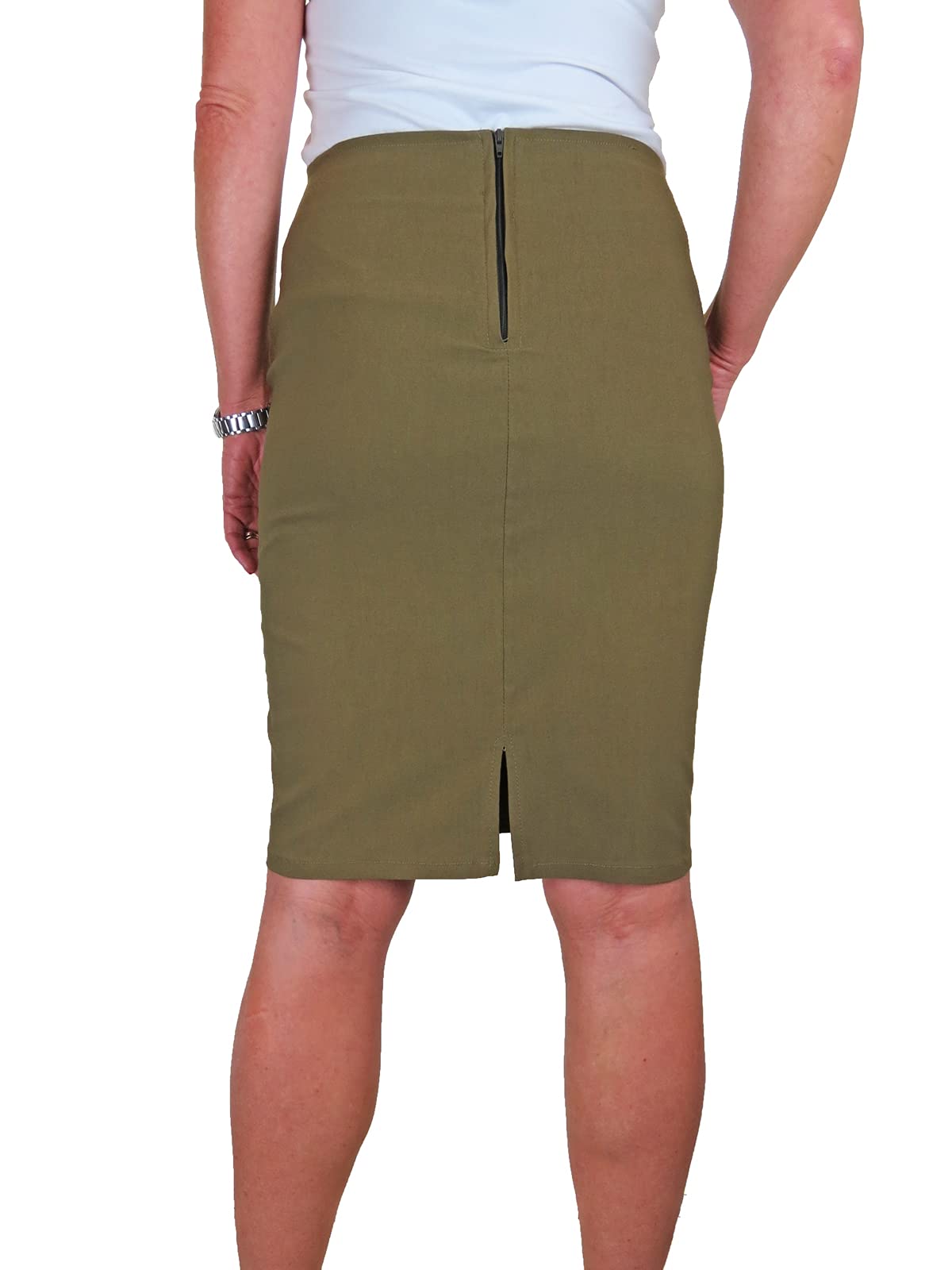 icecoolfashion Falda Lápiz Elegante Informal Elástica para Mujer Falda Ajustada hasta La Rodilla para Mujer Falda De Oficina para Ocasiones Especiales