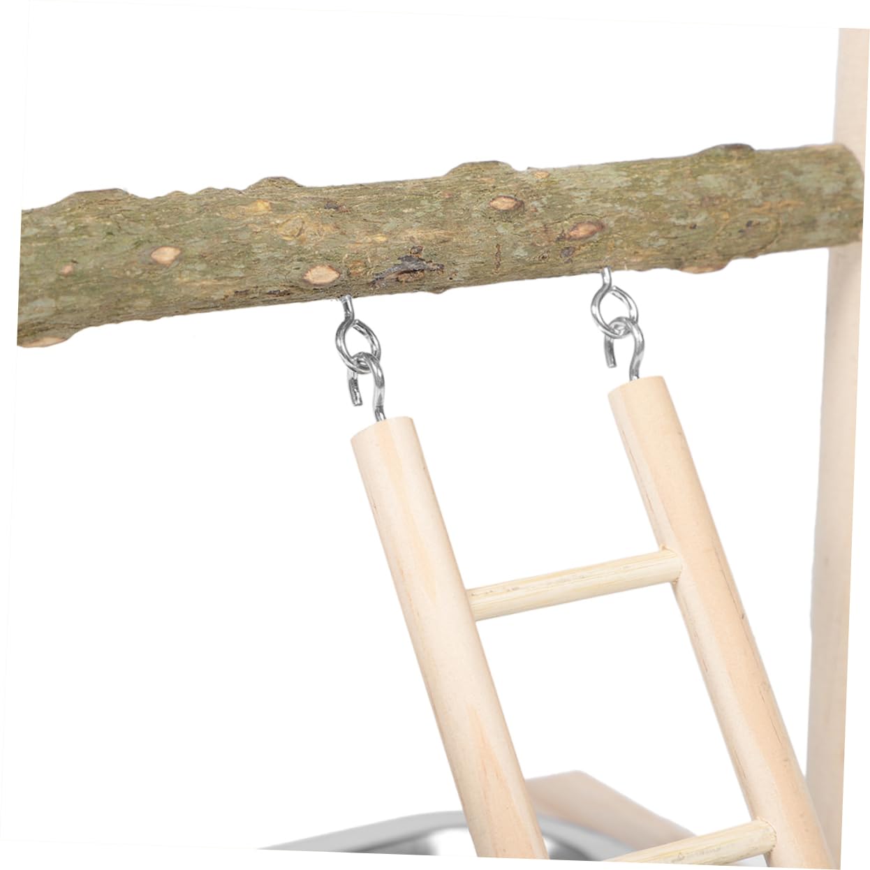 TOYANDONA Parco Giochi Interattivo per Pappagalli con Struttura in Plastico Minimalista ed Elegante, Supporto da Pavimento con Scaletta e Posatoi per Conuri e Cockatiel in Casa
