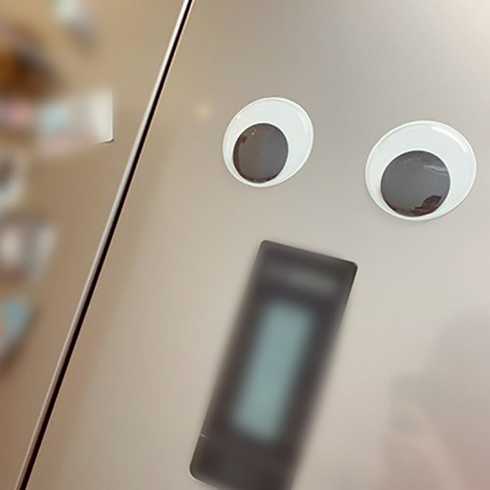 6 Pcs 7.5cm Large Plastic Googly Eyes Craft Wiggle Sticker Eyes Self Adhesive Wiggle Eyes Christmas Doll Googly Eyes Big Moving Eyes Round Eye Decoration Stickers