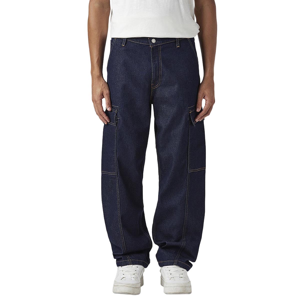 levi's Men's 578 Mid Indigo Loose Fit Mid Rise Cargo Trousers-picture-28