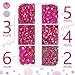 qiipii Rose Pink Resin Crystal Rhinestones for Bedazzling Crafting 2mm 3mm 4mm 5mm 6mm Light Hot Pink Flatback Stones Gems Diamonds Crystals for Nails Face Makeup Tumblers Crafts Clothes Crocs Shoes
