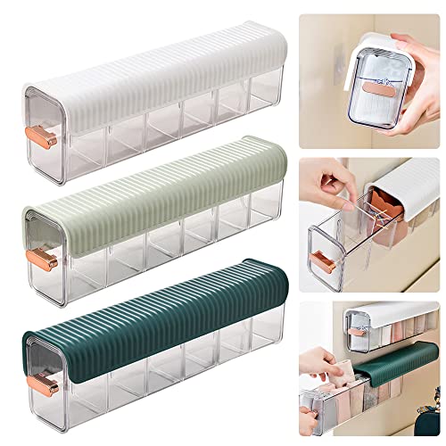 Image of HATAK Punch-Free Multifunctional Storage Box, New Clear Wall Mounted Drawer Organizer, Underwear Storage Organizer with Adjustable Compartment, for Closet Kitchen (3 Pcs)