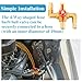 Automobile Heating Water Valve, Solid Brass Heater Control Valve, 4-way Heater Core Bypass 3/4in, Automotive Integrated Manual Control Valve with 4 Clamps