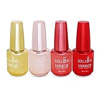 Vista 5 de Ochine Esmalte de uñas de gel de espejo, 0.6 fl oz, no irritante, de secado rápido, esmalte de uñas de color metálico
