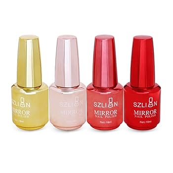Reddhoon Metallic Nail Polish, Half Mirror Nail Polish