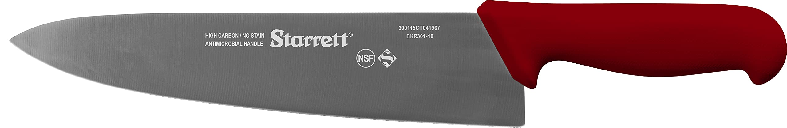 Starrett Set di Coltelli da Cucina in Acciaio Inox Dello Chef, 6 Pezzi, Manico Rosso