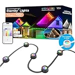 Enbrighten Eternity Permanent Outdoor Lights, 100ft with 72 RGBWIC LEDs, Smart Eave Lights, Endless Light Colors, Daily and Accent Lighting, IP67 Waterproof, Compatible with Alexa, Google Home, 82730