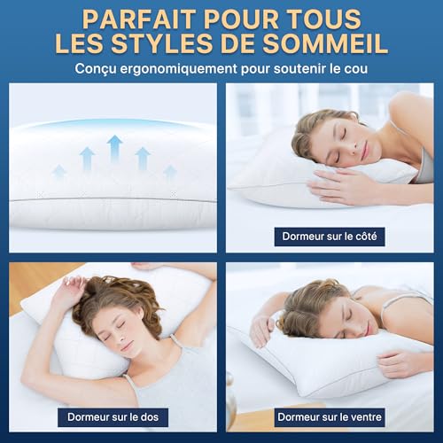Oreiller lot de 2 de marque TESQ de dimensions 60x60 cm - 6