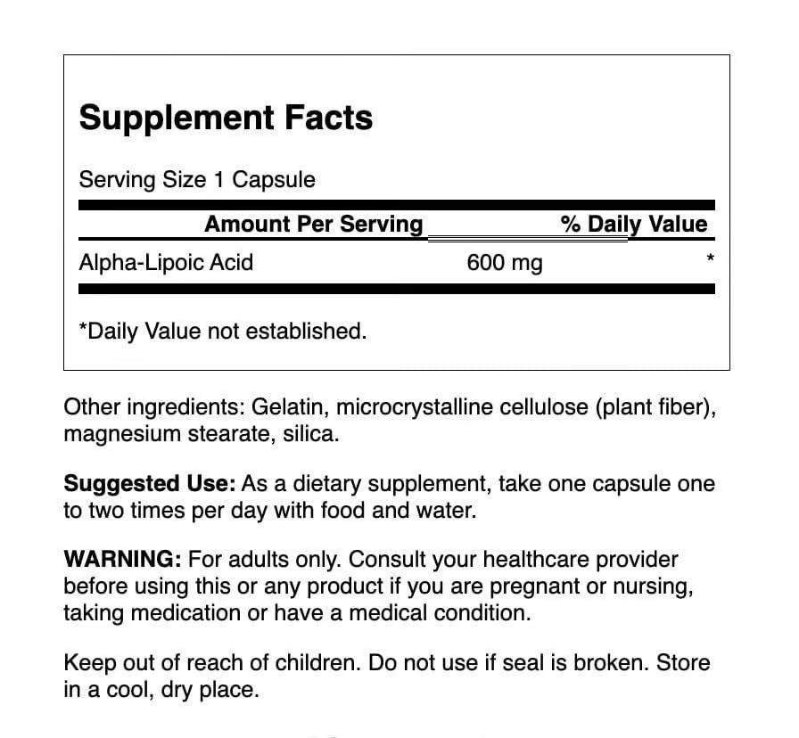 https www.swansonvitamins.com heart-l-carnitine page 2alpha lipoic acid Amazon.com: Swanson Alpha Lipoic Acid - Natural Supplement Supporting  Healthy Blood Pressure Levels Already Within a Normal Range - Promotes  Carbohydrate Metabolism