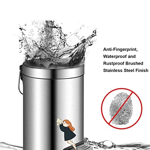 Image of Eco Tone Stainless Steel Step-On Plain Pedal Garbage BIN with Plastic Bucket (5 LTR)
