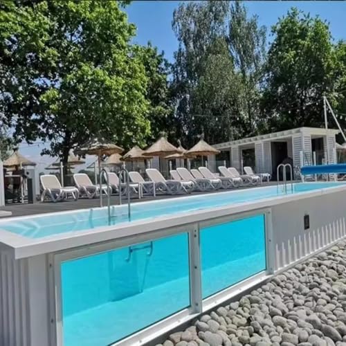 Piscina de contenedor de jardín al aire libre, piscina de acero prefabricada de 20 pies y 40 pies para spa, bienestar y gimnasio