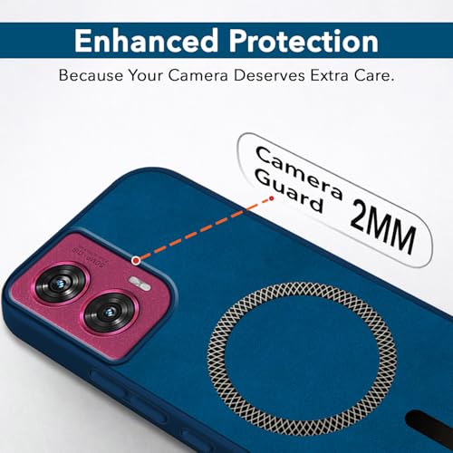 Image of Jkobi Leather Finish Back Cover Case for Motorola Moto Edge 50 Fusion (MagSafe Compatible Wireless Charging | Soft Touch | Camera Bump Protection)