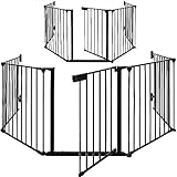 MONTAGE MURAL PRATIQUE : ☻Grâce à la flexibilité du montage mural, la grille pour enfants peut être montée sur presque n'importe quel mur. Les ferrures murales pivotantes à 360° peuvent également être réglées en hauteur.