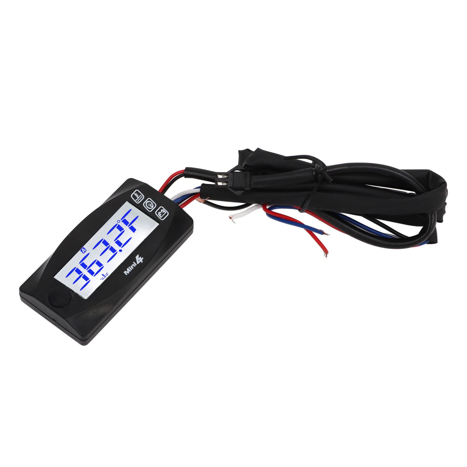 Misurazione della Temperatura dell'ACQUA Motociclistica, Termometro Digitale Moto Facile Installazione ABS LCD METTER TEMPORO ACQUA PER MOTORE (16 mm)