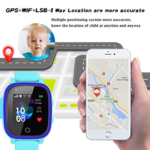 4G Smart Watch For Kids ,Waterproof Kids Smart Watches Hd Touchscreen Watch With Phone Gps Tracker And Calling, Gizmo Cell Phone Watch For Age 3-15 Years Girls Boys Gift,Support Sim Card Wifi Games #TOP4