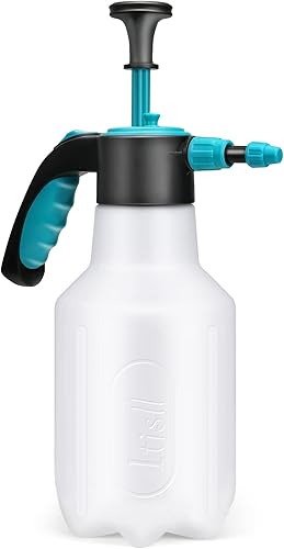Itisll Pulverizador manual de jardín Bomba de presión de césped manual Pulverizador Válvula de seguridad Boquilla ajustable 0.5 galones