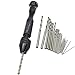 20 PcsHSS Micro Twist Drill Bits with Aluminum Small Pin Vise Hand Drill Bit for Shells Jewelry Making Model Craft DIY Tool,0.5mm-3mm