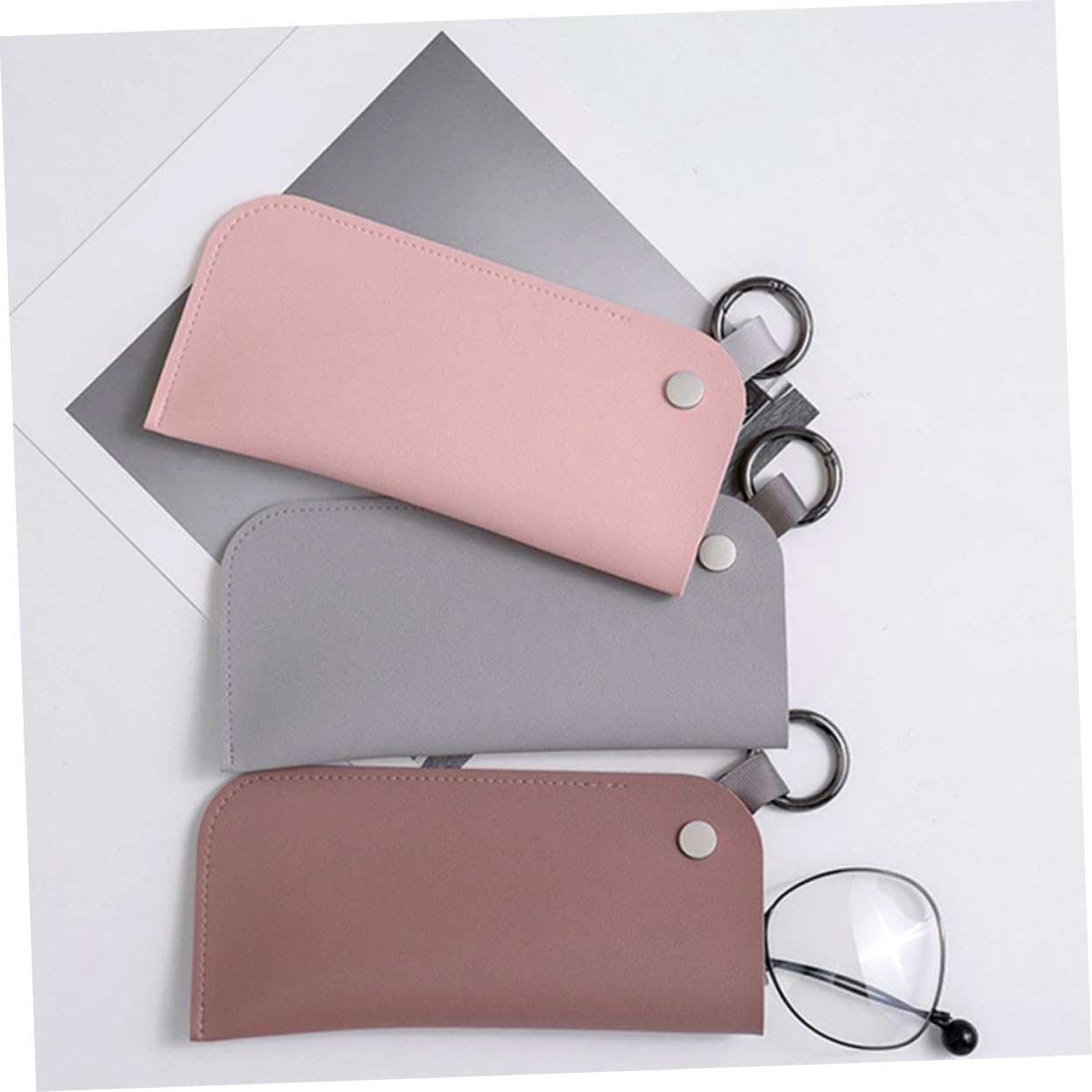 minkissy Brillenetui Brillen Sonnenbrillen Organizer Schlanke Tasche Tragetasche Für Sonnenbrillenetuis Sonnenbrillenetui Hartschale Weiche Sonnenbrillen Damen Dünne Brillen