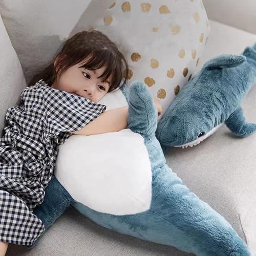 XIYUAN 23.6inchShark Plush Stuffed Toy Pillow Soft Cute Shark Throw Pillow Cushion Large Shark Plush Stuffed Animal Toy CushionPillow Kids and Adult Gift