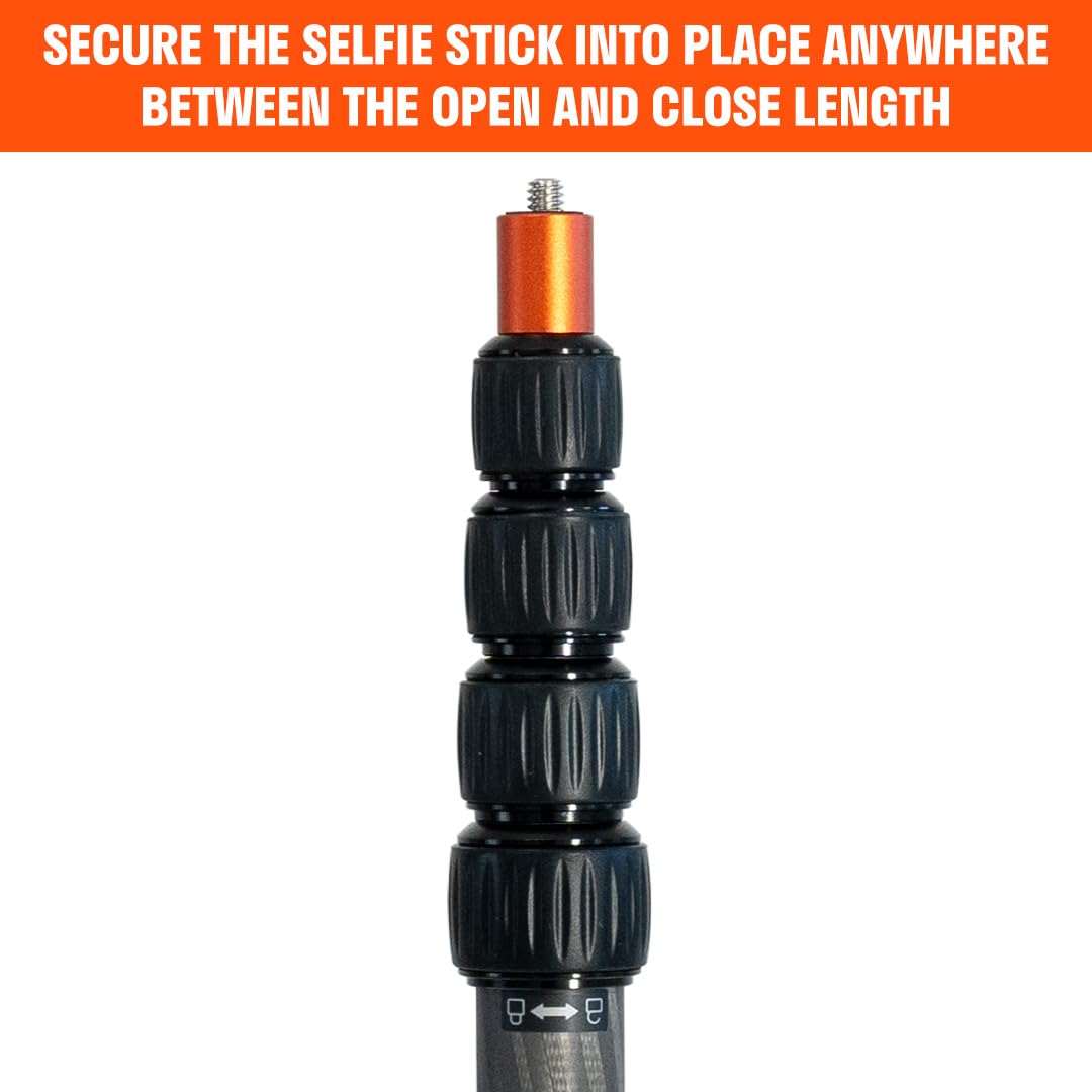 118 Carbon Fiber Extended Selfie Stick & Tripod for Insta360,3m Invisible Selfie Stick for Insta360 X5 X4 X3 X2 ONE RS,DJI Osmo 360 (18 to 118