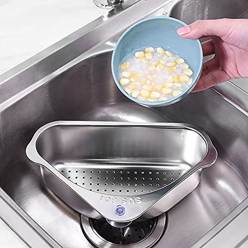 Colador triangular de acero inoxidable para fregadero miniatura 4