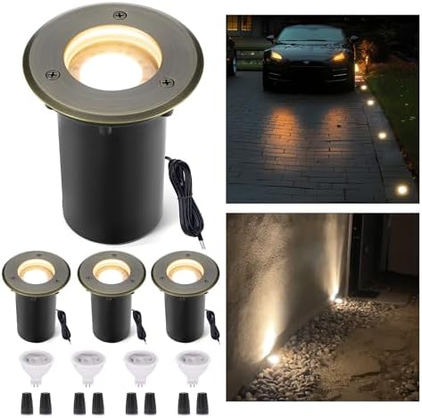 VOLT Low Voltage Forged Brass In-Ground Bronze Well Light with 5-Watt VOLT Low Voltage Forged Brass In-Ground Bronze Well Light with 5-Watt