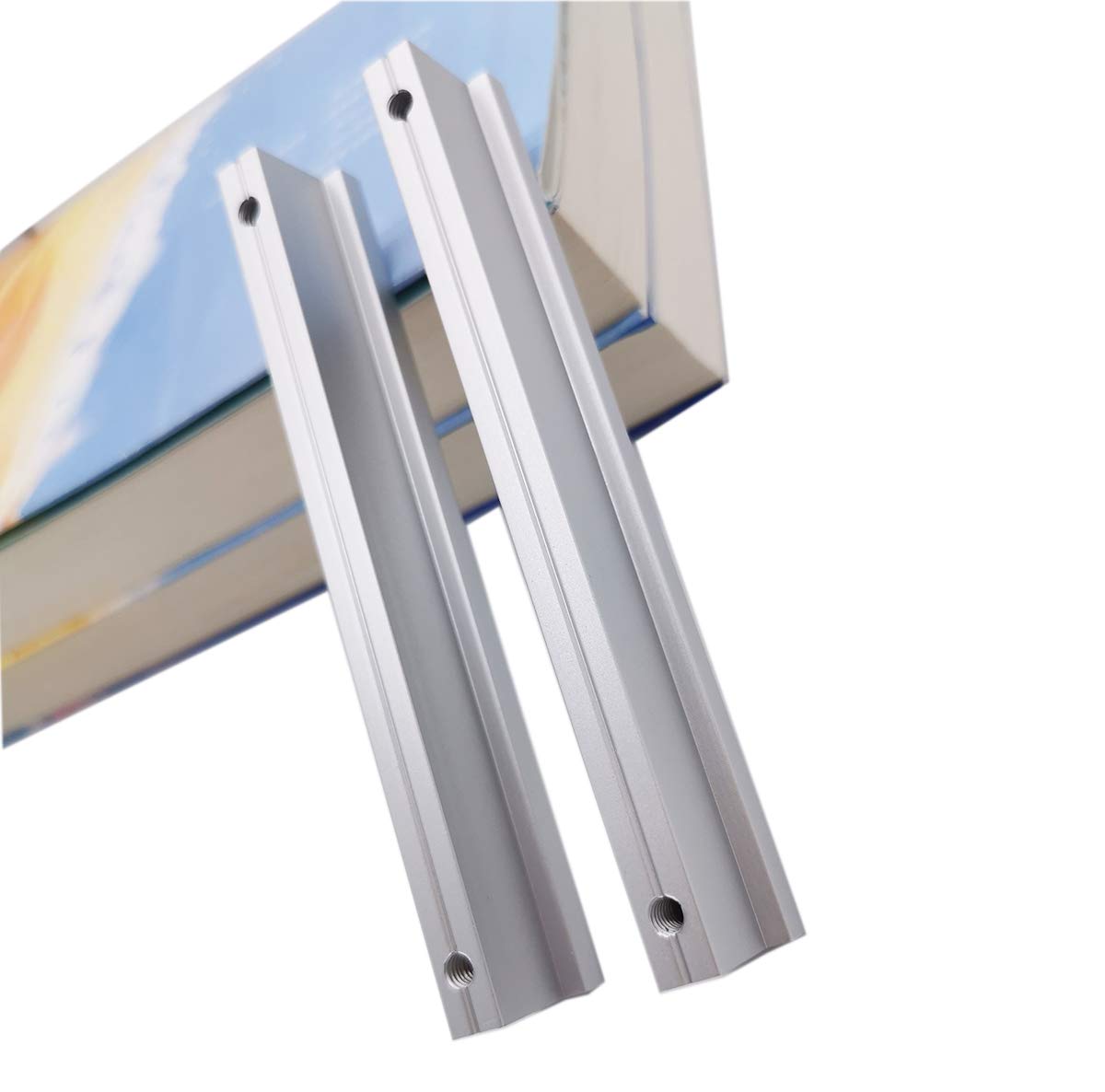 Qrity 10x Manija de La Puerta del Gabinete Armarios Armarios Juego de Manijas para Muebles de Cocina para El Hogar Perillas de Hardware, Aleación de aluminio, Distancia del Agujero 96mm, Plateado