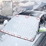 Xtremeauto Magnetic Car Windscreen Cover - Heavy Duty Thick Windshield Snow Shield Screen Cover Ice Protector, Winter Window Cover Sun UV Ray Protection Covers For Cars, SUV, Van (157 x 129cm)