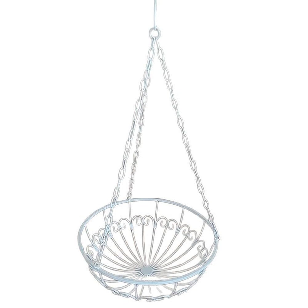 Fioriera sospesa, vaso da parete in ferro bianco, decorazione per la casa in stile nordico, diametro 30 cm, per patio
