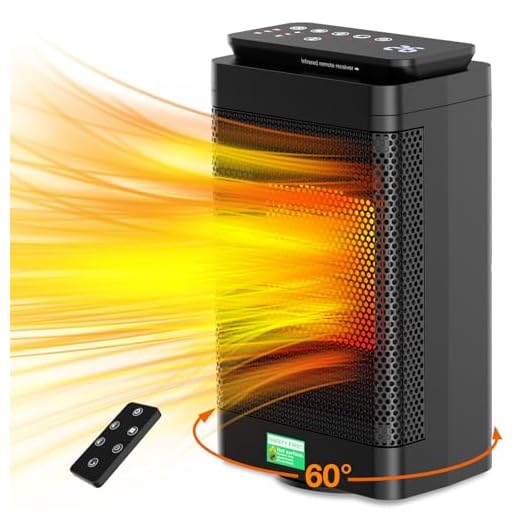 Termoventilatore Elettrica con Telecomando - 1500W Stufe Bagno, Portatile per Stanze Piccole, Telecomando, Timer Intelligente, 3 Impostazioni di Calore, Protezione da Surriscaldamento