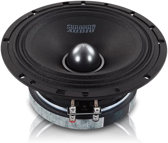 Sundown Audio LCMR-6.5 Midrange Speaker - 100W RMS, 8-Ohm - 6.5" Car Audio Midbass Driver with Phase Plug, Ferrite Magnet - High-Efficiency Single Unit (Each)