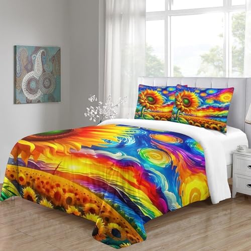 Ensemble de literie microfibre paysage 3D luxe King 220x240 cm - 5