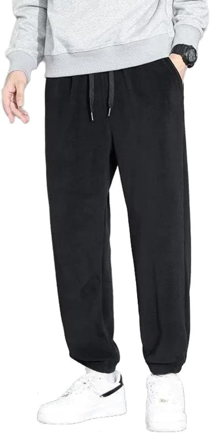 Men's Autumn and Winter Loose Leggings, Sports Sweatpants, Wide-Leg Work Casual Trousers