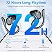 KT1 Bluetooth Kopfhörer Sport, Kopfhörer Kabellos Bluetooth 5.3 mit HD Mic, In Ear Kopfhörer mit 4 ENC Klarer Mic, 72 Std Kabellose Kopfhörer mit Tiefer Bass,IPX7 Wasserdicht Ohrhörer mit Ohrhaken