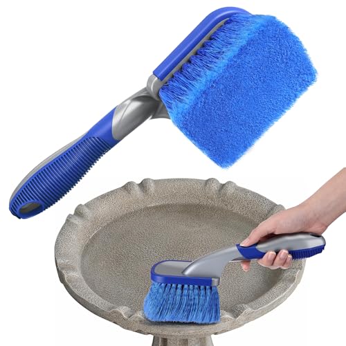 Bird Bath Cleaner with Ergonomic Handle and Brushes