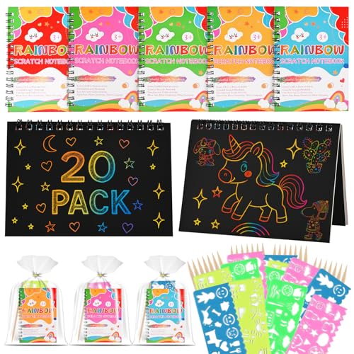 GOLDGE Scratch Art Kit for Kids – 20 Books with Accessories GOLDGE Scratch Art Kit for Kids – 20 Books with Accessories