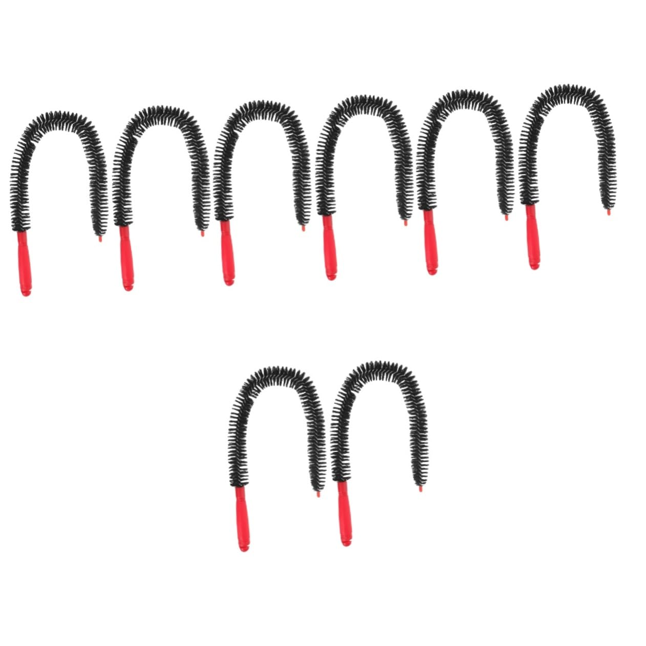Cabilock Cepillo De Limpieza Flexible Limpiador Pincel Plumeros para Limpieza Extensible Drenar Cepillo De Drenaje Nylon Black 2 Piezas X 4