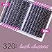 Ocean Pearl Lash Clusters 320pcs 3D Thick Lash Clusters kit 60D+80D Lashes,Eyelashes,Lash Extension Kit,Eyelash Clusters with lash adhesive+sealer+remover+tweezers,Lashes Clusters Eyelash Extensions