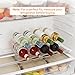 Lifewit Wine Rack for Fridge, Stackable Wine Bottle Holder with Sturdy Support Insert & Reinforced Design, Plastic Bottle Organizer for Refrigerator, Cabinet & Pantry, Clear, Holds 8 Bottles