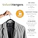 Utopia Home Velvet Hangers 30 Pack - Non-Slip Suit Hangers with 360 Degree Rotatable Hook - for Pants, Coats, Shirts & More (Black)
