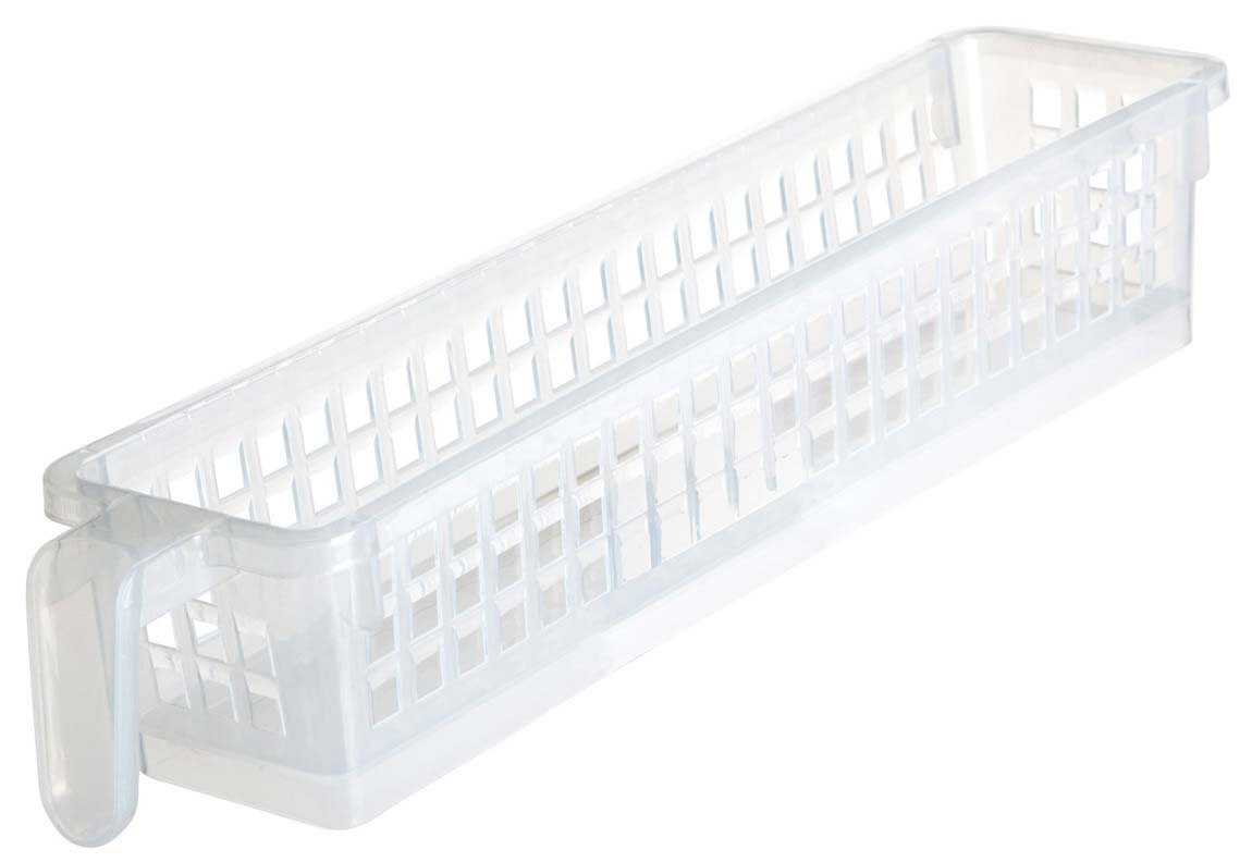 Miles Kimball Spice Storage Basket - White, Polypropylene, 3"W x 12"D x 2.5"H, Kitchen Spice Rack