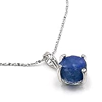 Vista 109 de Natural raw smoky quartz pendant chain necklace with white gold over 925 solid sterling silver, birthstone dainty solitaire gift for her, uniquelan