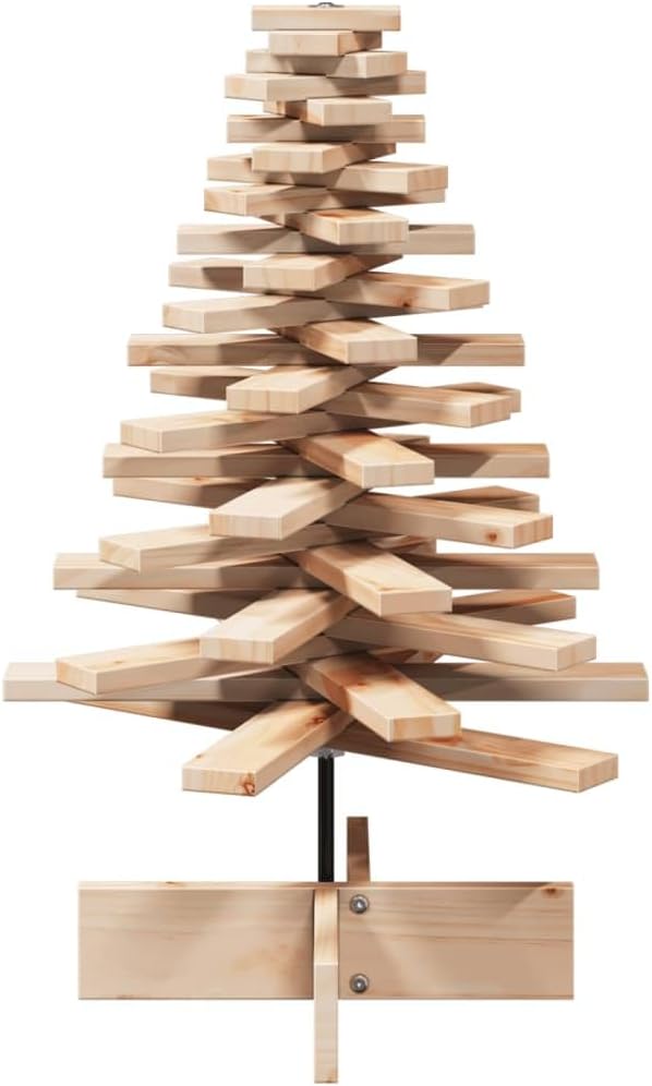 木製クリスマスツリー デコレーション用 80cm パイン無垢材, 木製ツリー, 木製クリスマスデコレーション, ツリー 【正月】