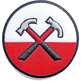 Pink Floyd Patch The Wall 3D Hammers Circle Officiel Embroidered Woven Iron On Size One Size