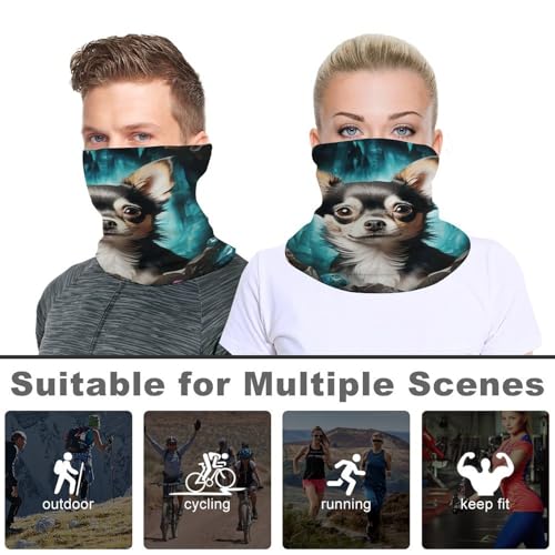 Balaclava Gem Cave Chihuahua para Hombres y Mujeres, Mascarilla Facial Transpirable y Refrescante con Protección Solar UPF 50+ UV, Bandana para Ciclismo, Correr, Senderismo, Motocicleta, Esquí, Pesca miniatura 4