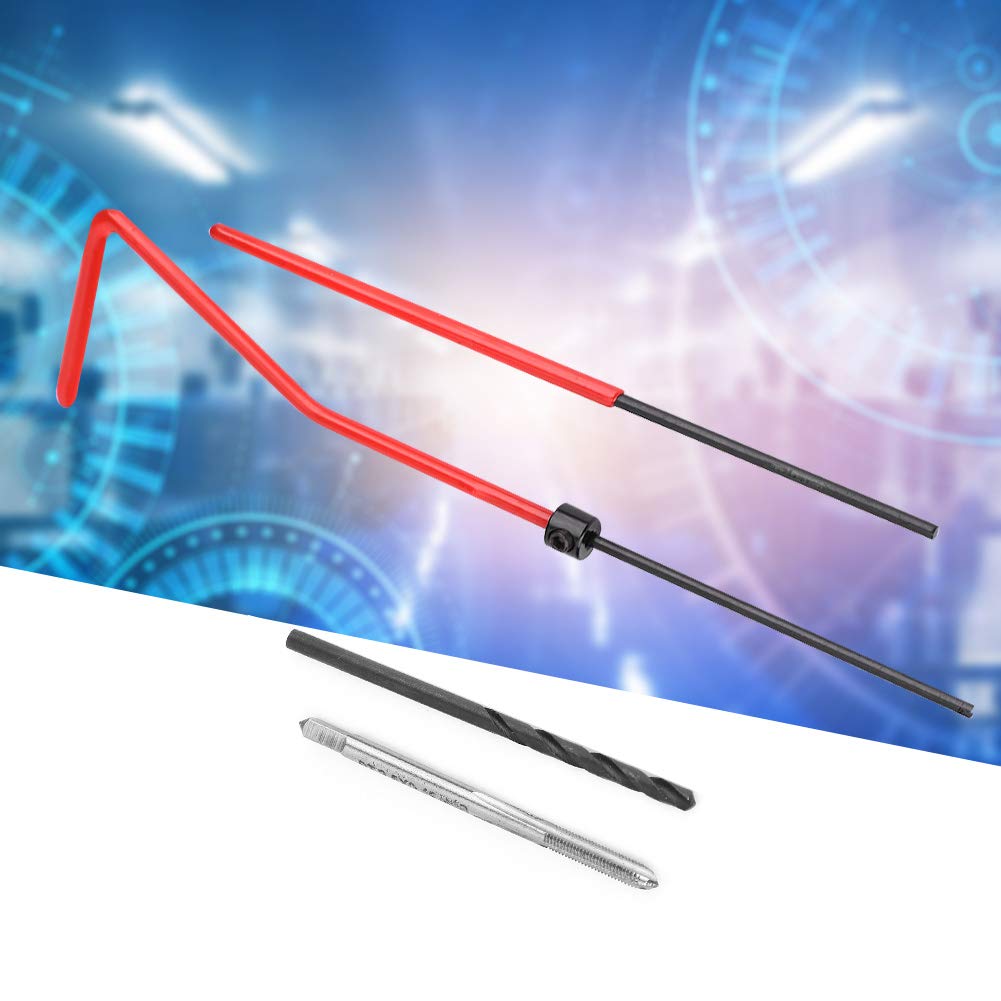 30 Pcs M2.5x0.45 Stainless Steel Thread Repair Kit, Rethreading Tap Kit for Female Thread, Includes Spiral Drill, Screw Tap, Wrench, Break Pin Tool, Hex Wrench and 25 Thread