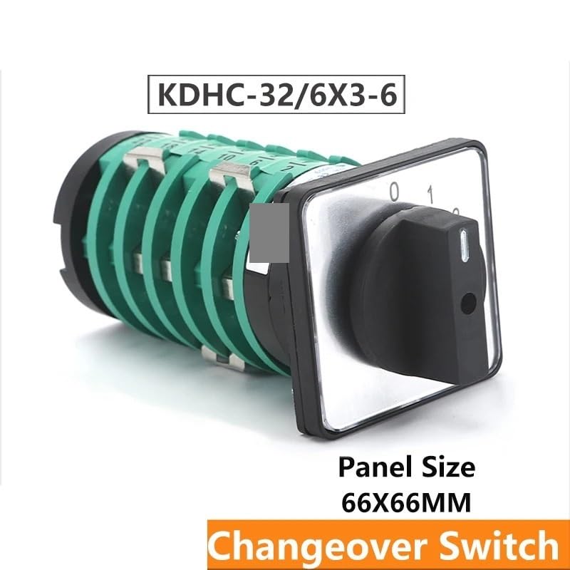 KDHC-32/6X3-6 32 A 690 V, 24 tornillos Interruptor de conmutación soldadura ajustable eléctrico, 6 polos, 4 posiciones 0-3 Controls Switches